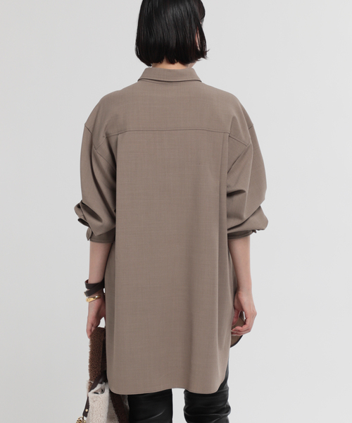 AP STUDIO（エーピーストゥディオ）の「ベージュウールシャツ（シャツ