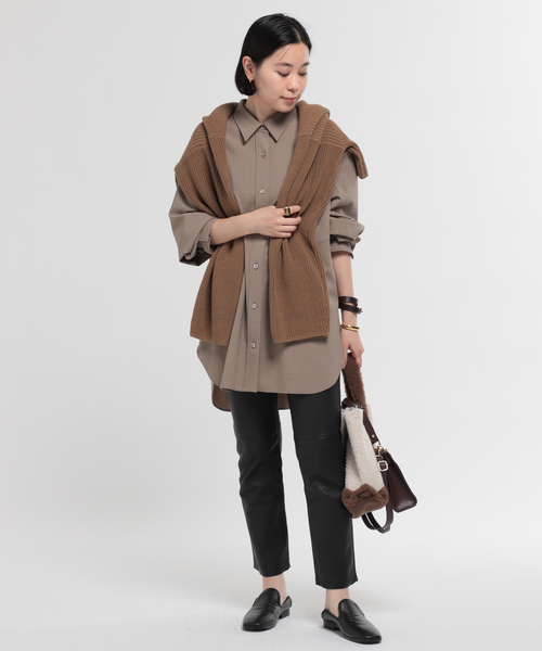 【あ様用】AP STUDIO ベージュウールシャツ AP STUDIO（エーピーストゥディオ）の「ベージュウールシャツ（シャツ