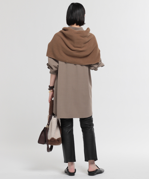 AP STUDIO（エーピーストゥディオ）の「ベージュウールシャツ（シャツ