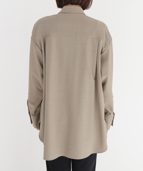 AP STUDIO（エーピーストゥディオ）の「ベージュウールシャツ（シャツ