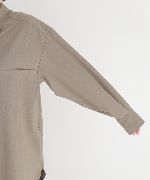 AP STUDIO（エーピーストゥディオ）の「ベージュウールシャツ（シャツ