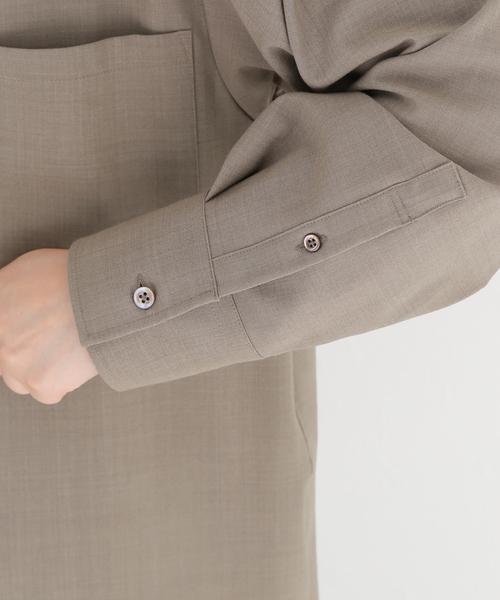 AP STUDIO（エーピーストゥディオ）の「ベージュウールシャツ（シャツ