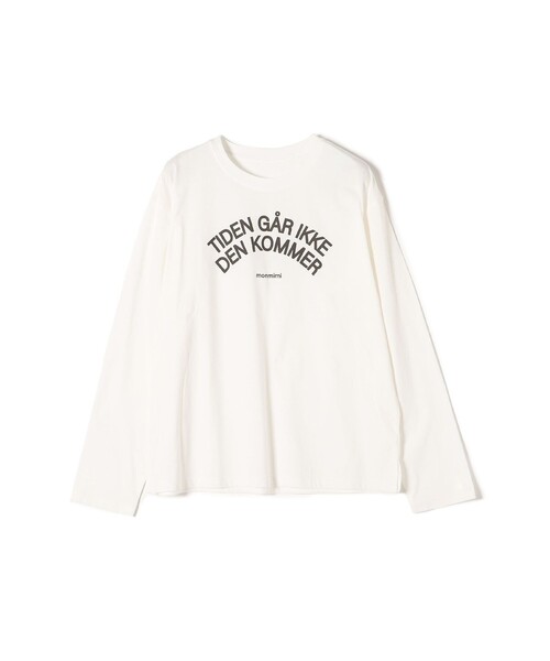 SHIPS any(シップス エニィ)の「【SHIPS any別注】MONMIMI: プリント ロング Tシャツ3(Tシャツ/カットソー・レディース・ホワイト/チャコールグレー/ベージュ・ONE SIZE)」の4枚目の写真
