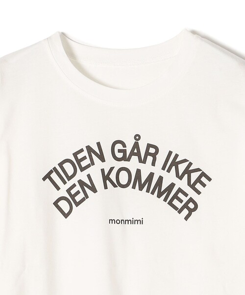 SHIPS any(シップス エニィ)の「【SHIPS any別注】MONMIMI: プリント ロング Tシャツ3(Tシャツ/カットソー・レディース・ホワイト/チャコールグレー/ベージュ・ONE SIZE)」の6枚目の写真