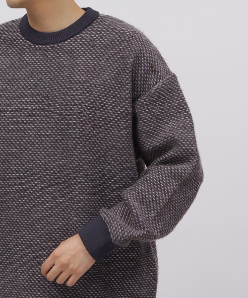 LAKOLE（ラコレ）の「モヘアライクジャカードニット / 353217（ニット/セーター・メンズ・ベージュ/ネイビー/ブラウン/グリーン・MEDIUM/LARGE）」の12枚目の写真