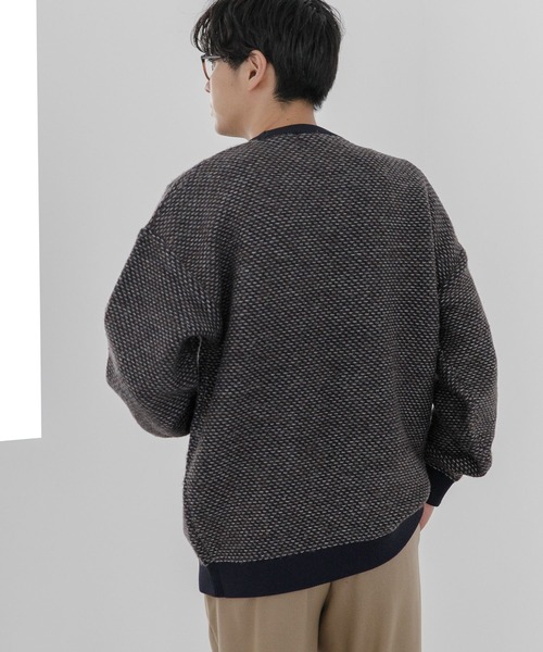 LAKOLE（ラコレ）の「モヘアライクジャカードニット / 353217（ニット/セーター・メンズ・ベージュ/ネイビー/ブラウン/グリーン・MEDIUM/LARGE）」の5枚目の写真