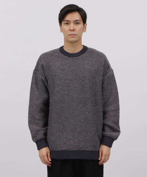 LAKOLE（ラコレ）の「モヘアライクジャカードニット / 353217（ニット/セーター・メンズ・ベージュ/ネイビー/ブラウン/グリーン・MEDIUM/LARGE）」の6枚目の写真