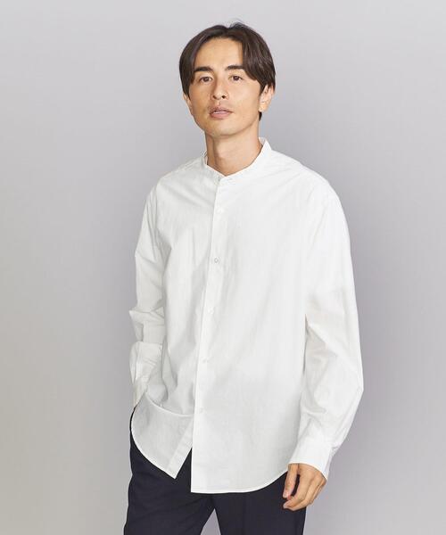 BEAUTY&YOUTH UNITED ARROWS(ビューティーアンドユースユナイテッドアローズ)の「オーガニックコットン バンドカラー フォルム テーパード シャツ(シャツ/ブラウス・メンズ・ホワイト/ライトブルー/ネイビー・S/M/L/XL)」の2枚目の写真