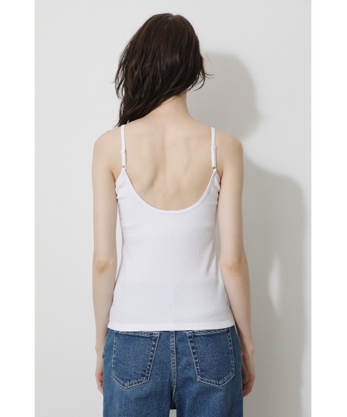 AZUL by moussy（アズールバイマウジー）の「BASIC BACK OPEN CAMISOLE/ベーシックバックオープンキャミソール（キャミソール・レディース・ホワイト/ブラック/キャメル/ライトベージュ・SMALL/MEDIUM）」の6枚目の写真