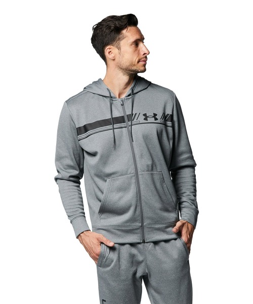 【セール】UAアーマーフリース バーロゴ フルジップ フ―ディー（トレーニング/メンズ）（スウェット）｜UNDER ARMOUR（アンダーアーマー） 5,074円
