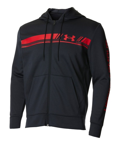 UNDER ARMOUR(アンダーアーマー)の「UAアーマーフリース バーロゴ フルジップ フ―ディー(トレーニング/メンズ)(スウェット・メンズ・ブラック/ブラック×レッド/グレー/ネイビー・S/M/L/XL/XXL/3XL)」の20枚目の写真
