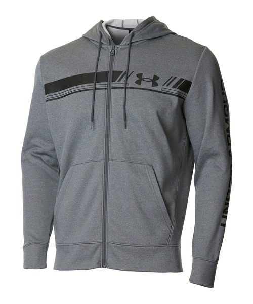 UNDER ARMOUR(アンダーアーマー)の「UAアーマーフリース バーロゴ フルジップ フ―ディー(トレーニング/メンズ)(スウェット・メンズ・ブラック/ブラック×レッド/グレー/ネイビー・S/M/L/XL/XXL/3XL)」の15枚目の写真
