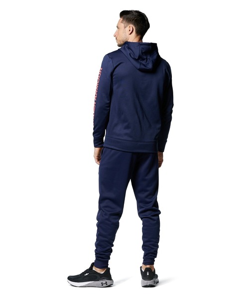 UNDER ARMOUR(アンダーアーマー)の「UAアーマーフリース バーロゴ フルジップ フ―ディー(トレーニング/メンズ)(スウェット・メンズ・ブラック/ブラック×レッド/グレー/ネイビー・S/M/L/XL/XXL/3XL)」の11枚目の写真