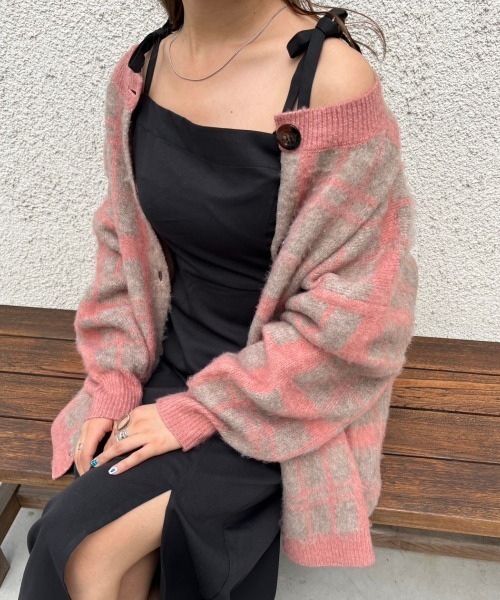 nemne store（ネンネストア）の「【低身長用サイズあり】スリット入りリボンキャミワンピース（ワンピース・レディース・ブラック/ブラウン・SMALL/MEDIUM）」の6枚目の写真