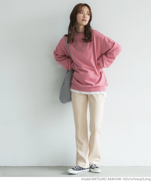 coca(coca)(コカ)の「セミフレアスウェード調パンツ(その他パンツ・レディース・チャコールグレー/ブラウン/アイボリー・SHORT/LONG)」の6枚目の写真