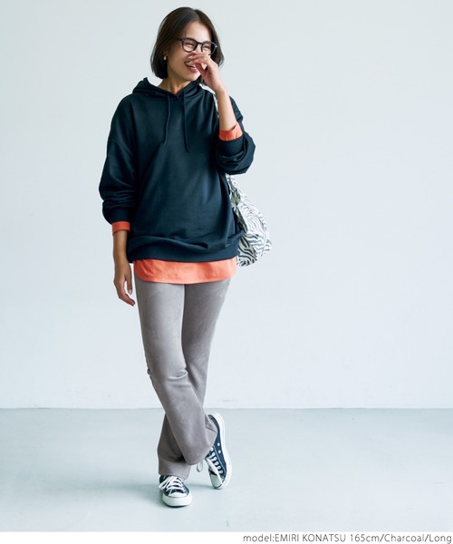 coca(coca)(コカ)の「セミフレアスウェード調パンツ(その他パンツ・レディース・チャコールグレー/ブラウン/アイボリー・SHORT/LONG)」の14枚目の写真