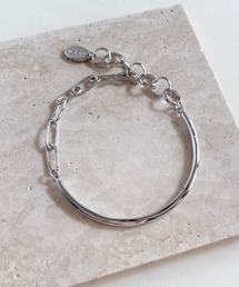 tone（トーン）の「【ECRu.】ハーフチェーンバングルブレスレット（ブレスレット）」