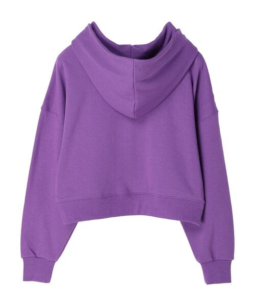 earth music&ecology（アースミュージックアンドエコロジー）の「ショート丈カラーパーカー（パーカー・レディース・ブラック/パープル/グリーン/マスタード/ライトベージュ・FREE）」の16枚目の写真