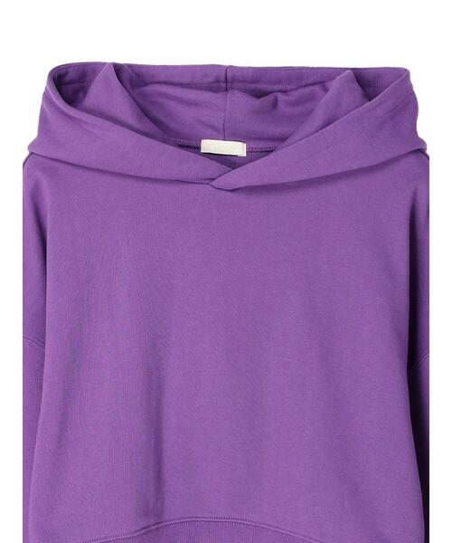 earth music&ecology（アースミュージックアンドエコロジー）の「ショート丈カラーパーカー（パーカー・レディース・ブラック/パープル/グリーン/マスタード/ライトベージュ・FREE）」の17枚目の写真