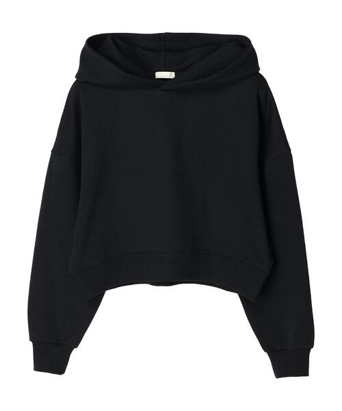 earth music&ecology（アースミュージックアンドエコロジー）の「ショート丈カラーパーカー（パーカー・レディース・ブラック/パープル/グリーン/マスタード/ライトベージュ・FREE）」の22枚目の写真