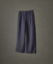 【cussil/クシル】ドレスツイル 1タックワイドストレートスラックス