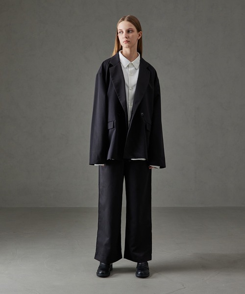 cussil(クシル)の「【cussil/クシル】ドレスツイル 1タックワイドストレートスラックス(スラックス・メンズ・チャコールグレー/ブラック/オフホワイト・M/S/L)」の12枚目の写真