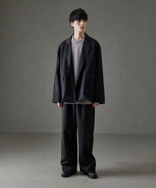 cussil(クシル)の「【cussil/クシル】ドレスツイル 1タックワイドストレートスラックス(スラックス・メンズ・チャコールグレー/ブラック/オフホワイト・M/S/L)」の6枚目の写真