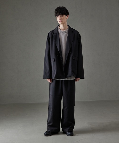 cussil(クシル)の「【cussil/クシル】ドレスツイル 1タックワイドストレートスラックス(スラックス・メンズ・チャコールグレー/ブラック/オフホワイト・M/S/L)」の7枚目の写真