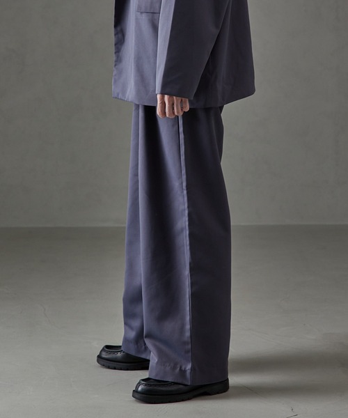 cussil(クシル)の「【cussil/クシル】ドレスツイル 1タックワイドストレートスラックス(スラックス・メンズ・チャコールグレー/ブラック/オフホワイト・M/S/L)」の13枚目の写真