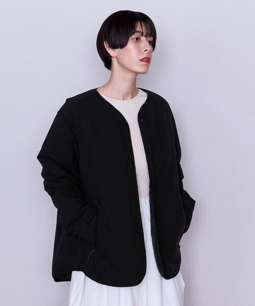 DESCENTE（デサント）の「別注＜DESCENTE ddd ＞ ノーカラーコート（ノーカラーコート・レディース・ブラック/オレンジ・SMALL/MEDIUM）」の7枚目の写真