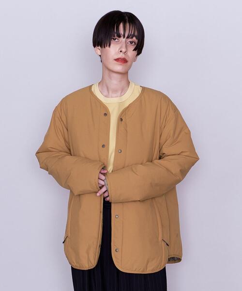 DESCENTE（デサント）の「別注＜DESCENTE ddd ＞ ノーカラーコート（ノーカラーコート・レディース・ブラック/オレンジ・SMALL/MEDIUM）」の9枚目の写真