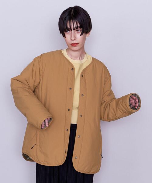 DESCENTE（デサント）の「別注＜DESCENTE ddd ＞ ノーカラーコート（ノーカラーコート・レディース・ブラック/オレンジ・SMALL/MEDIUM）」の10枚目の写真