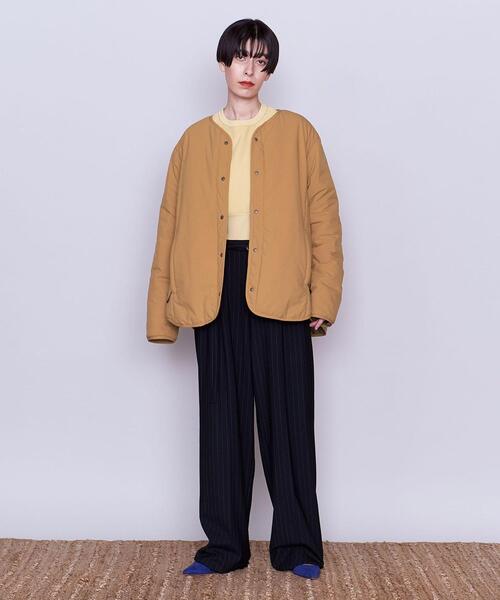 DESCENTE（デサント）の「別注＜DESCENTE ddd ＞ ノーカラーコート（ノーカラーコート・レディース・ブラック/オレンジ・SMALL/MEDIUM）」の15枚目の写真