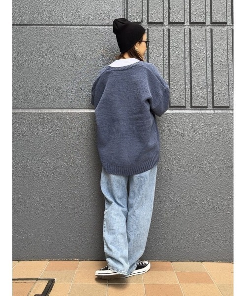 HONEYSUCKLE ROSE（ハニーサックルローズ）の「【HONEYSUCKLE ROSE】モールニットカーデ（カーディガン/ボレロ・レディース・オフホワイト/ダークグレー/ブルー・M/L）」の19枚目の写真