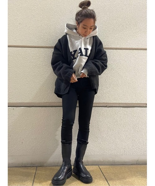 HONEYSUCKLE ROSE（ハニーサックルローズ）の「【HONEYSUCKLE ROSE】モールニットカーデ（カーディガン/ボレロ・レディース・オフホワイト/ダークグレー/ブルー・M/L）」の17枚目の写真