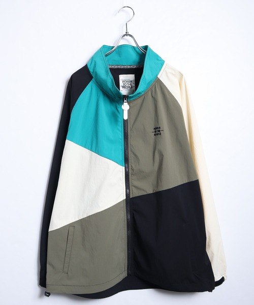 POWER TO THE PEOPLE（パワートゥーザピープル）の「POWER TO THE PEOPLE MV 切替スタンドジャケット（ナイロンジャケット・メンズ・A/C/B・M/L）」の22枚目の写真