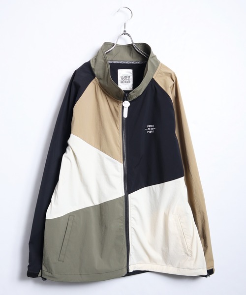 POWER TO THE PEOPLE（パワートゥーザピープル）の「POWER TO THE PEOPLE MV 切替スタンドジャケット（ナイロンジャケット・メンズ・A/C/B・M/L）」の4枚目の写真