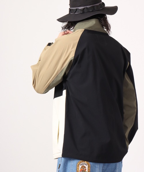 POWER TO THE PEOPLE（パワートゥーザピープル）の「POWER TO THE PEOPLE MV 切替スタンドジャケット（ナイロンジャケット・メンズ・A/C/B・M/L）」の8枚目の写真