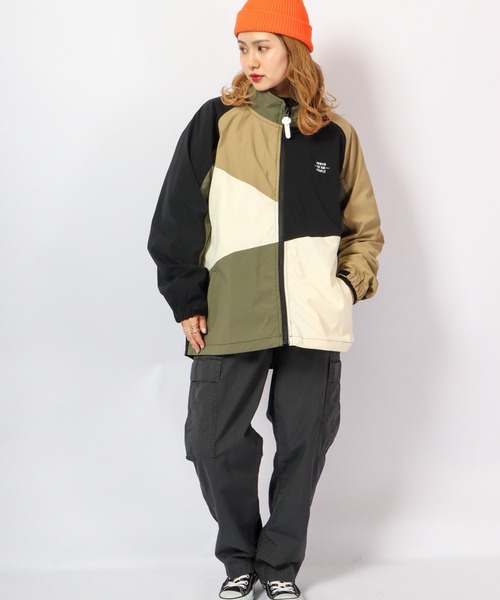 POWER TO THE PEOPLE（パワートゥーザピープル）の「POWER TO THE PEOPLE MV 切替スタンドジャケット（ナイロンジャケット・メンズ・A/C/B・M/L）」の16枚目の写真