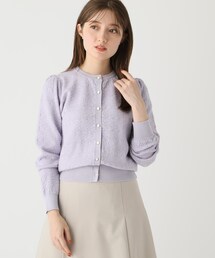 index（インデックス）の「◆ふくれジャカード　クルーネックカーディガン（カーディガン/ボレロ）」