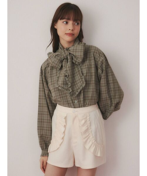 merry jenny（メリージェニー）の「ラウンドフリルショートパンツ（その他パンツ・レディース・アイボリー/ブラック・FREE）」の8枚目の写真