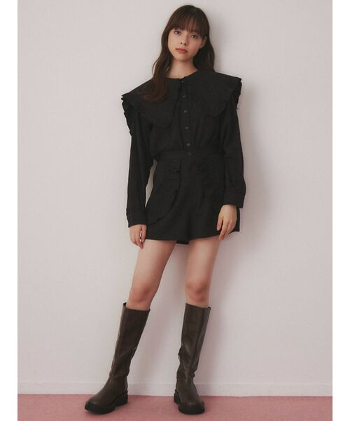 merry jenny（メリージェニー）の「ラウンドフリルショートパンツ（その他パンツ・レディース・アイボリー/ブラック・FREE）」の10枚目の写真