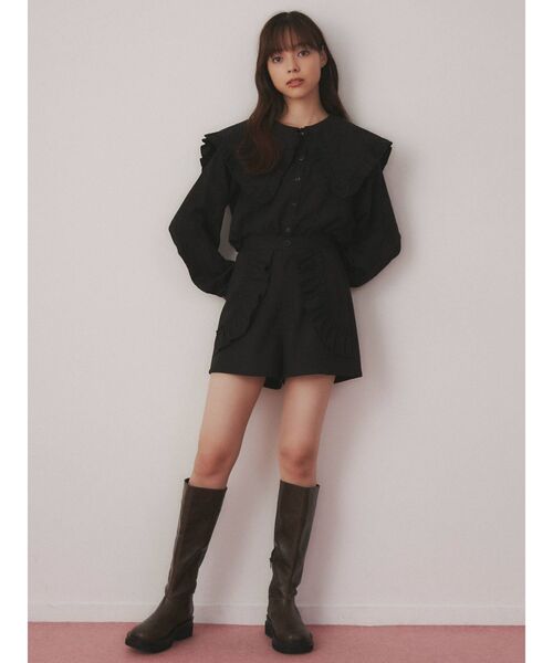 merry jenny（メリージェニー）の「ラウンドフリルショートパンツ（その他パンツ・レディース・アイボリー/ブラック・FREE）」の11枚目の写真