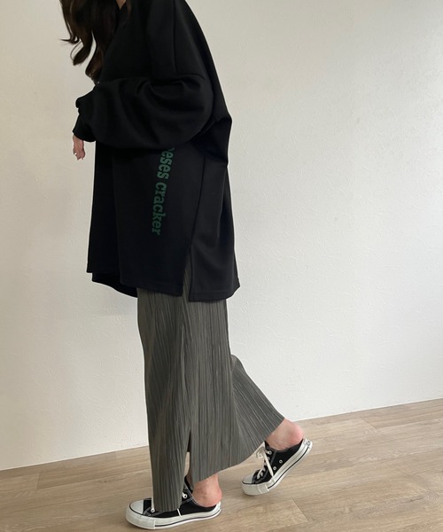 ISOOK(アイスー)の「【ZOZO限定】Pleated long skirt / プリーツロングスカート(スカート・レディース・カーキ/バーガンディー・FREE)」の18枚目の写真
