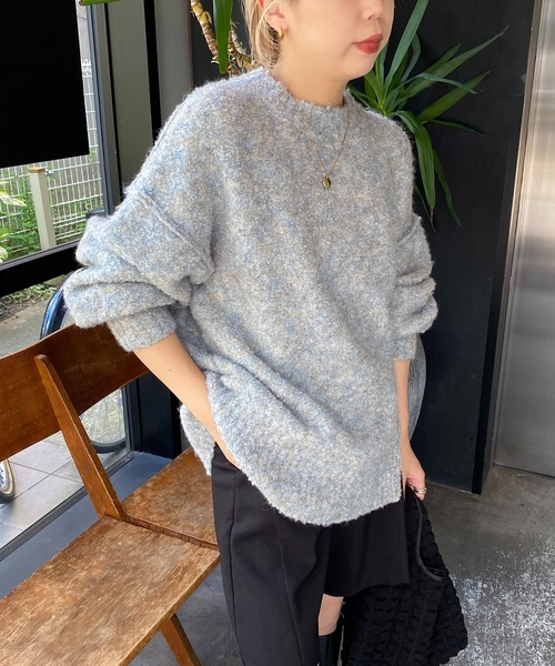 CAPRICIEUX LE'MAGE(カプリシューレマージュ)の「【WEB限定】リングヤーンプルオーバー(ニット/セーター・レディース・グリーン/ベージュ/ブルー・FREE)」の15枚目の写真