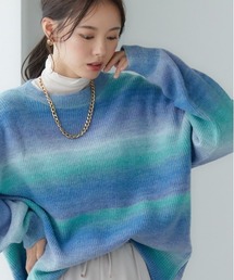 大きいサイズ　グラデーションニット　miclat