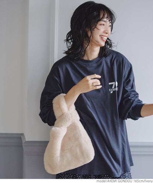 coca（coca）（コカ）の「フェイクファーバッグ（ハンドバッグ・レディース・アイボリー/キャメル/ピンク系その他/チャコール・ONE SIZE）」の5枚目の写真