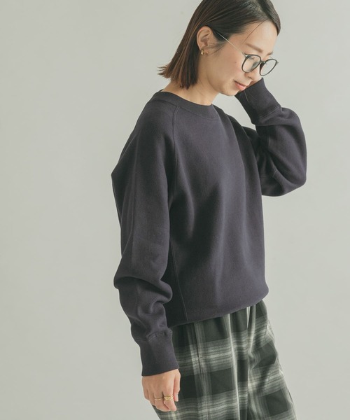 FORK&SPOON(フォークアンドスプーン)の「FORK&SPOON ミーナクルーネックスウェット(スウェット・レディース・ホワイト系その他/ネイビー/イエロー系その他・1/2)」の3枚目の写真