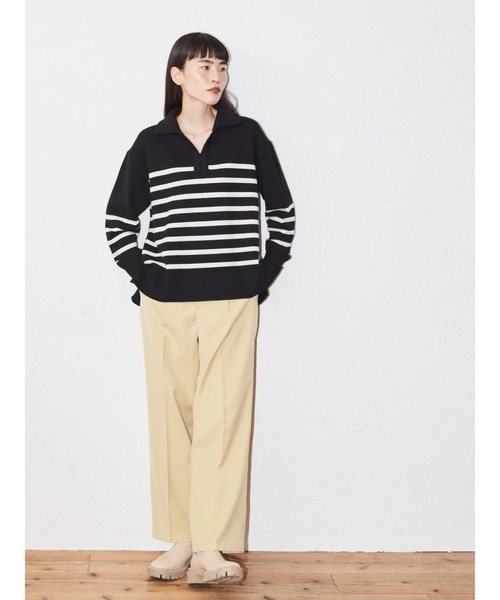 AMERICAN HOLIC（アメリカンホリック）の「衿付きニットプルオーバー（ニット/セーター・レディース・ネイビー/アイボリー/キャメル/その他7・M/L）」の10枚目の写真