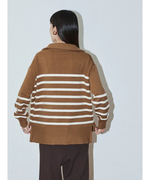 AMERICAN HOLIC（アメリカンホリック）の「衿付きニットプルオーバー（ニット/セーター・レディース・ネイビー/アイボリー/キャメル/その他7・M/L）」の15枚目の写真